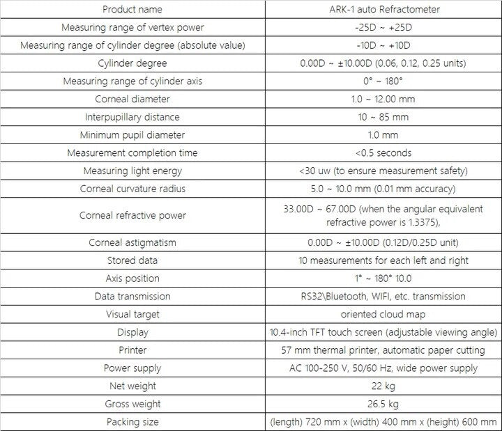 ARK-1 Autoref/Keratometer AUTO