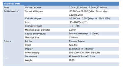 RMK-800 Autoref/Keratometer AUTO